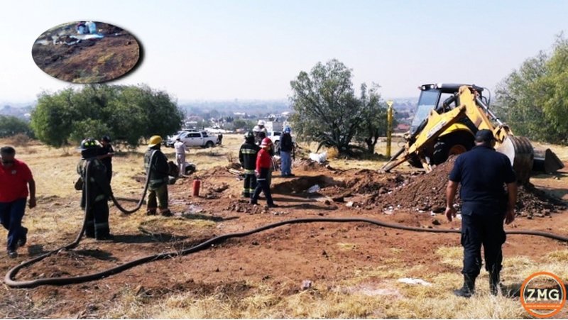 ¡No entienden! Huachicoleros vuelven a picar gasoducto en Tepetlaoxtoc.