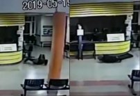 Cámaras de seguridad registran a ladrón arrastrándose para robar televisor en Cesfam